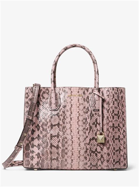 michael kors snakeskin purses|mercer large snakeskin tote bag.